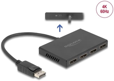 Delock DisplayPort 1.4 Splitter 1 x DisplayPort in to 4 x DisplayPort out