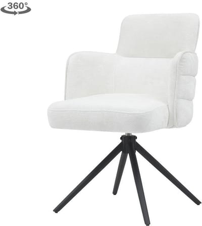 Tower Living - Rumo draaibare armstoel - ecru
