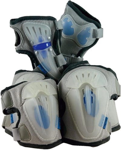 Beschermingsset - Knie elleboog - Veilig sporten - Impactbestendig plastic - Maat XL - Zwart