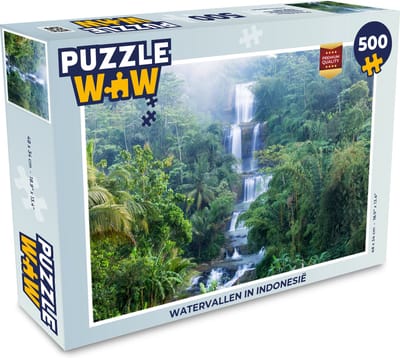 Puzzel Watervallen in Indonesië - Legpuzzel - Puzzel 500 stukjes