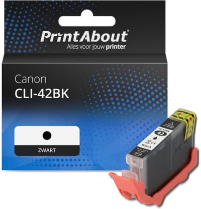 PrintAbout huismerk Inktcartridge CLI-42BK Zwart Geschikt voor Canon