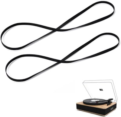 Riem snaar - 2 stuks - 200mm - Breedte 5,2 mm - Compatibel met draaitafels met riemaandrijving - Vervangingsriem voor vintage vinylplatenspeler - voor de meeste draaitafels