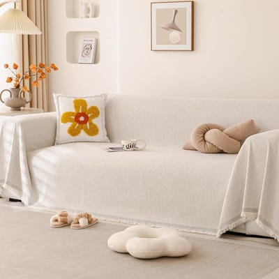 Chenille Sofa Handdoek Verdikt Antislip Bankhanddoek Effen Kleur Universeel Woonkamer voor Alle Seizoenen Bankhoes Doek Deken 180x130cm1pcs