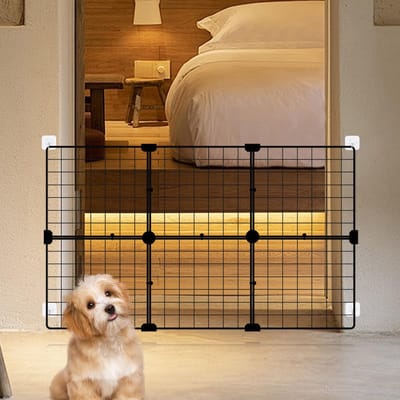 Unyqoos ® Flexibele en Uitbreidbare Huisdierbarrière met Eenvoudige Montageopties
