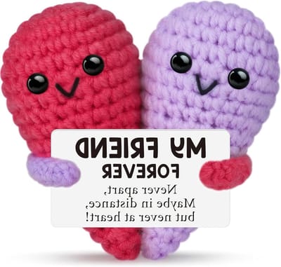 Handgemaakt Haakwerk Hart Cadeau voor Vriendin, Vriendschapscadeau voor Beste Vriendin, Persoonlijk Geschenk Idee voor Vrouwen en BFF, Uniek en Creatief Geschenk voor Speciale Gelegenheden