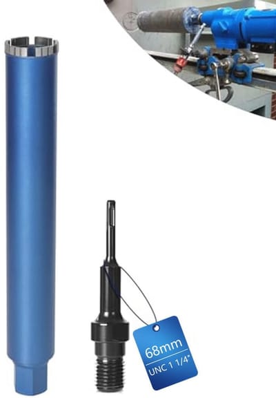 Diamantboorkroon - Kernboor - Beton Boren - Lasergelast - Ø 68 mm - Zilver