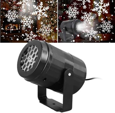 Kerstprojectorverlichting, Vakantiesneeuwprojector met Automatische Rotatie, Sneeuwvlok-kerstprojector, Kerstfeestvakantiedecoraties voor Buiten, Binnen