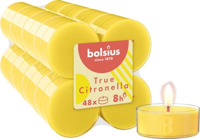 Bolsius - 48 Maxi Geurtheelichten - Citronella - Waxinelichten