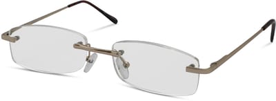 Leesbril Readr. LITE – Goud/Havanna - sterkte +2.00 - Randloos & ultralicht design - comfortabele unisex leesbril met flexveren
