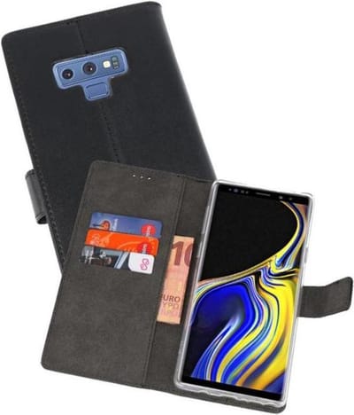 Booktype Telefoonhoesjes - Bookcase Hoesje - Wallet Case - Geschikt voor Galaxy Note 9 - Zwart