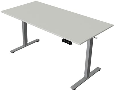 Zit-sta bureau Move New Base – Elektrisch bureau – 140 x 80 cm – Licht grijs