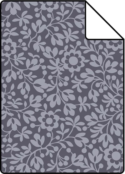 Proefstaal ESTAhome behang bloemetjes blauw - 26.5 x 21 cm - 131668-S