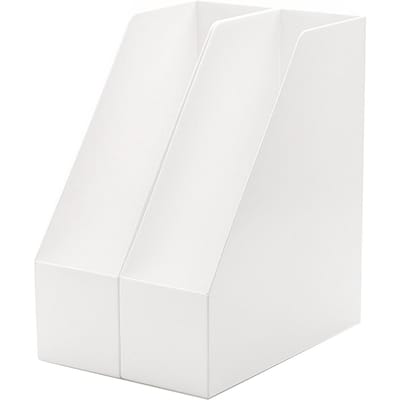 Support de rangement pour livres, simple, multifonctionnel, portable, en plastique, pour bureau white