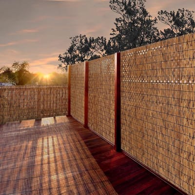 Bamboe tuinscherm - Bamboemat privacy - Terras afschermen - Natuurlijk materiaal - 120 x 500 cm - Natuurlijk