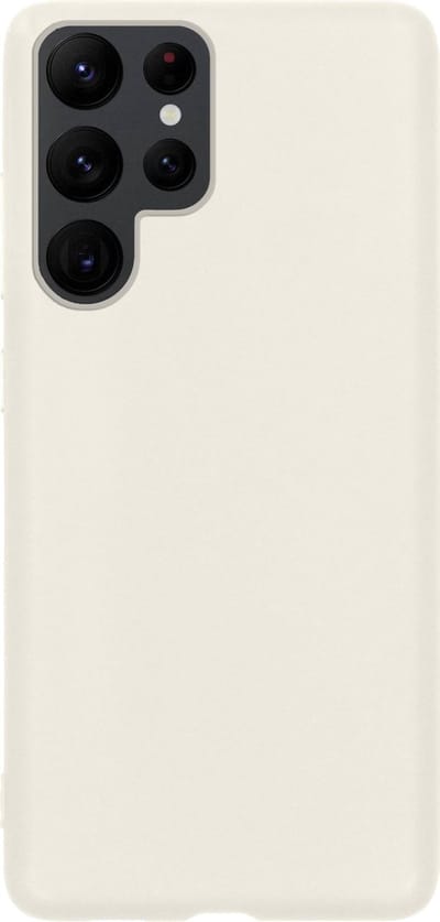 Hoes - Geschikt voor Samsung Galaxy S22 Ultra - Sterk & Shockproof - Hoesje Cover - Siliconen Case - Wit