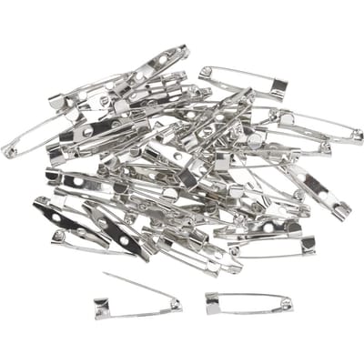 VBS Broche speld, 50 stuks - Zilverkleurig