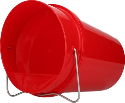 Gaun Pluimvee drinkemmer - Drinkbak kippen - Drinkemmer pluimvee - Duurzaam - Kunststof - 6 L - Rood