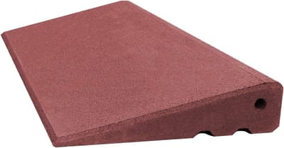 Drempelhelling - Oprijplaat Rubber - Barrièrevrij Maken - Extra Fijn Rubbergranulaat - 750x280x65 mm - Roodbruin