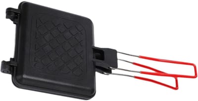 Sandwichgrill Panini Pers - Ontbijtmaker Koekenpan - Snelle Maaltijden Maken - Dubbelzijdig Gelijkmatig - 15 x 15 cm - Zilverkleurig