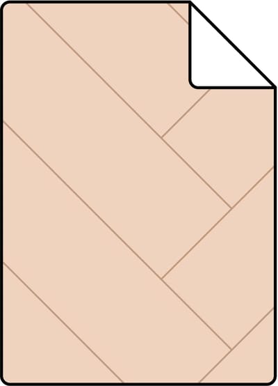 Proefstaal ESTAhome behang visgraat-motief terracotta roze - 26.5 x 21 cm - 139780-S