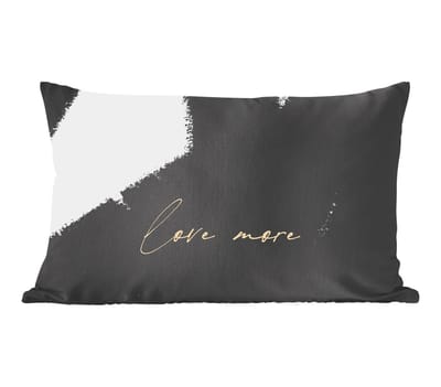 Sierkussens - Kussentjes Woonkamer - 50x30 cm - Tekst - Abstract - Love more - Quotes