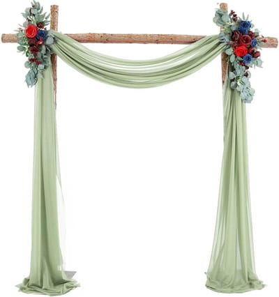 Elegante Tulle Gordijnen voor Bruiloften, Babyshowers en Feesten - Decoratieve Achtergrond voor Ceremonies met Strik en Luxe Tulle Stof