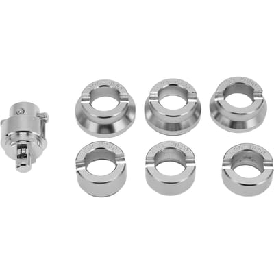 5538 Kit de matrices ouvre-boîtier de montre Acier inoxydable 6 tailles différentes Outil de retrait de couvercle arrière de montre avec gray