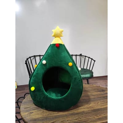 Kerstboom Huisdierenkennel Hondenkennel Kattenkennel Gesloten Huisdierenkennel M 42*40*60cm
