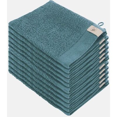 Walra Soft Cotton Washandjes 16 x 21 550gram Petrol - 12 stuks