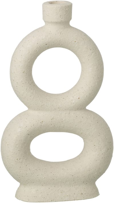 J-Line vaas Soliflore 2 Rings - steengoed - wit - large