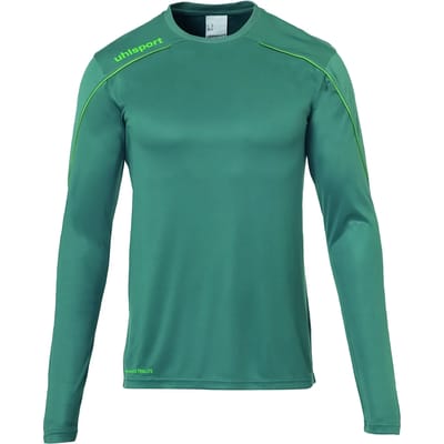 Uhlsport Stream 22 Voetbalshirt Lange Mouw Kinderen - Fir Green / Fluo Groen | Maat: 164