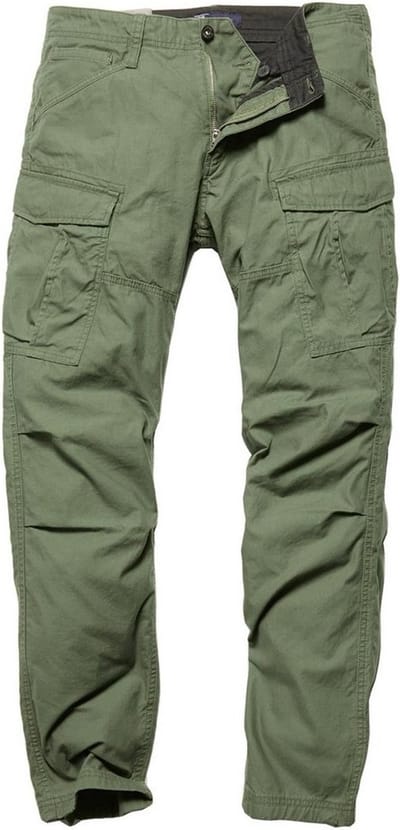 Vintage Industries Slimfit Cargo-broek Lester Pants Olive