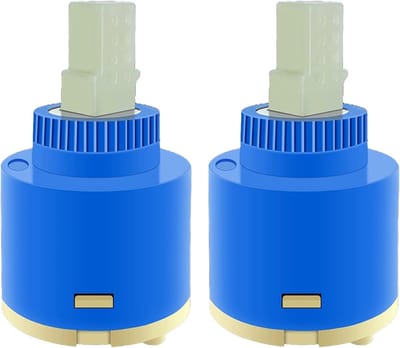 Kraan Waterfilter - Kraan Cartridge Vervanging - 2 STKS 35mm Keramische Disc Cartridges - Enkele Handvat Cartridge voor Keuken Waterval Valve - Cartridges
