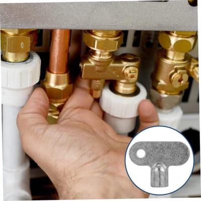 Radiator Sleutel Set - Ontluchtingssleutel Ventielkraan - Radiatoren Ontluchten - Zink Legering - 3 cm - Zilver