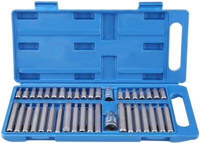 Allecto - Gereedschapsset - 40-delige torx-bitset - Snelle bitwisseling - Chroom-vanadium - Ideaal voor klussen - Inclusief opbergtas - Geschikt vo...