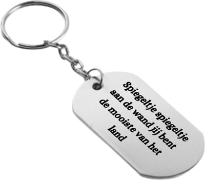 Akyol - spiegeltje spiegeltje sleutelhanger - Quotes - familie vrienden - cadeau - 54 x 29mm