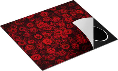 Chefcare Inductie Beschermer Rode Rozen Achtergrond - 60x50 cm - Afdekplaat Inductie - Kookplaat Beschermer - Inductie Mat