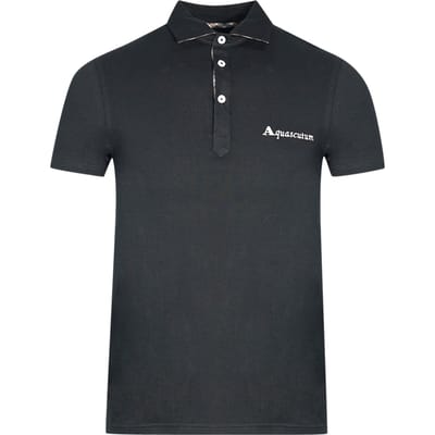 Aquascutum Signature-logo zwart poloshirt