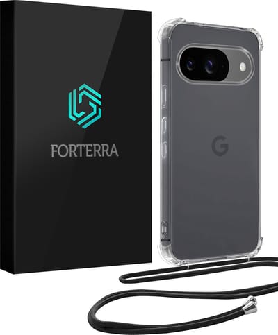 Hoesje Geschikt voor Google Pixel 9 - Met Koord - Shock Proof - Siliconen Case - Telefoonkoord - Back Cover - Telefoon Hoes Shockproof - Telefoonketting - Transparant