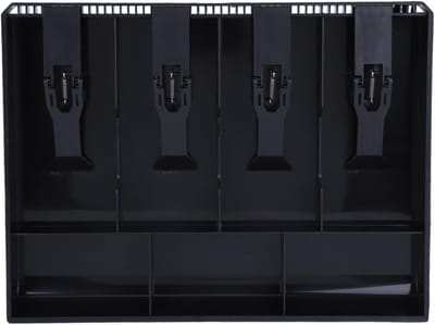Geldinvoeglade - Kassalade inzet - Geld organiseren - 4 bankbiljetcompartimenten - 32 x 25 cm - Zwart