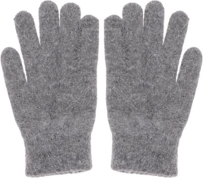 Handschoenen - Grijs | Harig / Fluffy Polyacryl | One Size 19,5 x 10 cm | Fashion Favorite