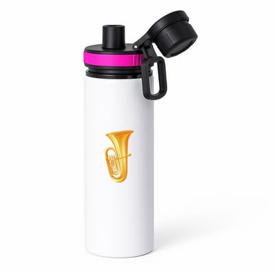 Hacebo® - Hoorn waterfles met draaidop roze - Muziek - Muzikanten - Instrument - blaasinstrument - muzikanten - water fles - 850ML