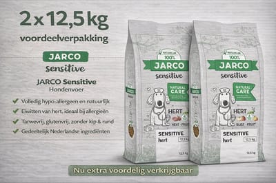 Jarco Dog Sensitive Natural Care Hert - Hondenvoer - 2x 12.5 kg Voordeelverpakking
