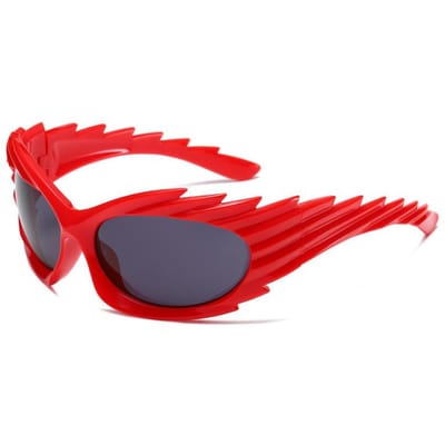 Nieuwe Dames Sport Punk Y2K Zonnebrillen Mannen Luxe Oogwerk Eén Stuk Zonnebrillen Voor Mannen Zilver Hip Hop Randloos Montuur As shown in the figu red
