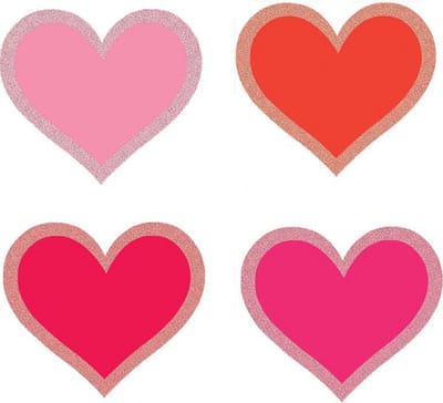 Cut out hartjes 6cm | 50 stuks