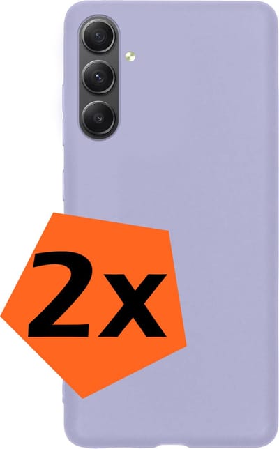 Hoes - 2 Stuks - Geschikt voor Samsung Galaxy A54 - Sterk & Shockproof - Case Siliconen - Back Cover - Telefoon Hoes - Lila