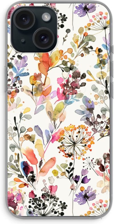 Case Company® - Hoesje geschikt voor iPhone 15 hoesje - Wilde grassen - Soft Cover Telefoonhoesje - Bescherming aan alle Kanten en Schermrand
