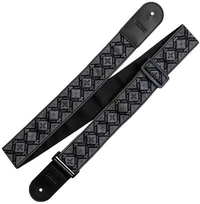 Richter Retro Black/Grey Jacquard Gitaarband - 1865