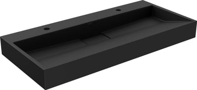 Mexen Ava opzetwastafel van conglomeraten 2/O 100 x 46 cm, zwart - 23011072