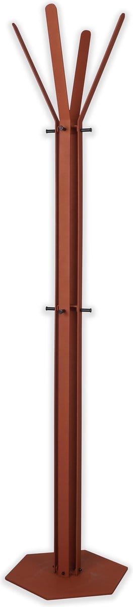 Gorillz Stack - Kapstok Staand - Staande kapstok - Metaal - 12 Kapstok haken - 174,5 cm - Koperbruin